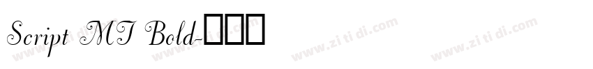Script MT Bold字体转换